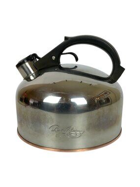 Revere Ware Stainless Steel Copper Bottom Whistling Tea Kettle 3.5 Quart 2008